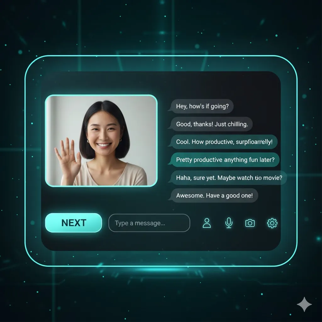 Emerald Chat split screen UI example